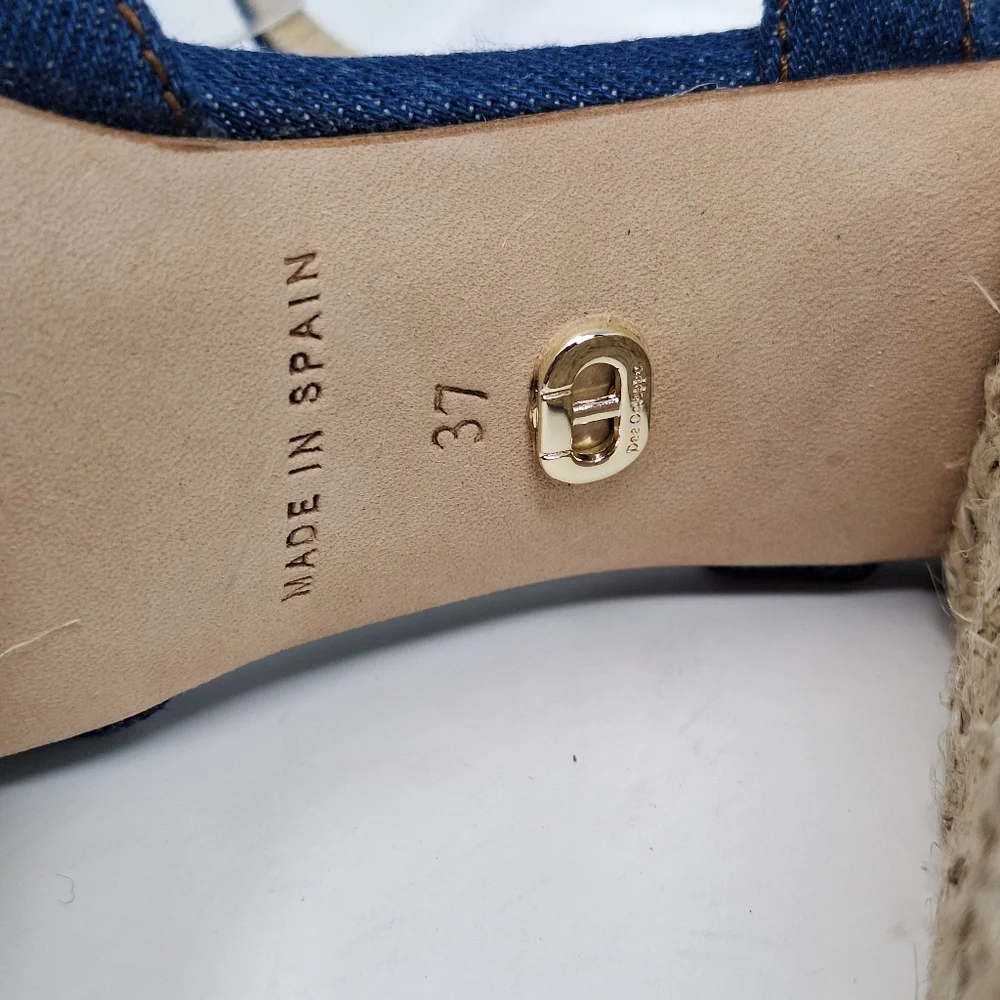 Dee Ocleppo Gaga Mayory Denim Platform Buckle Sandal Braided - Picture 6 of 10